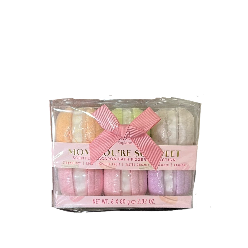 Mom You’re So Sweet 6-Piece Macaron Bath Fizzers Set NWT — Spa Gift Set
